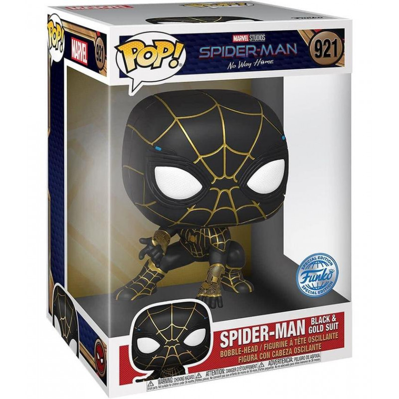 Funko Pop 921 SpiderMan Black Souite 10" - Marvel - Special Edition