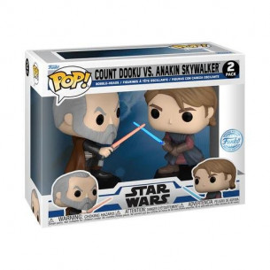Funko Pop Pack 2 Count Dooku vs Anakin Skywalker - Star Wars - PEGATINA GAMESTOP