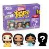Funko Bitty Pop 4 Pack 2.5cm Princesas Disney - Bella + Pocahontas + Jasmine + ?