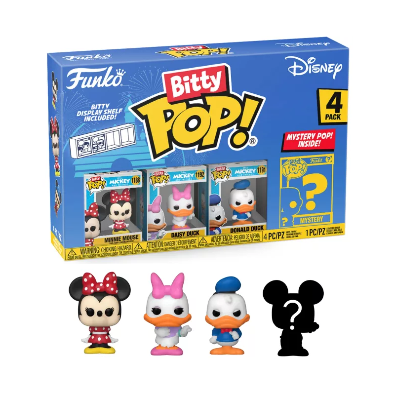 Funko Bitty Pop 4 Pack 2.5cm Disney - Minnie + Daisy + Donald + ?