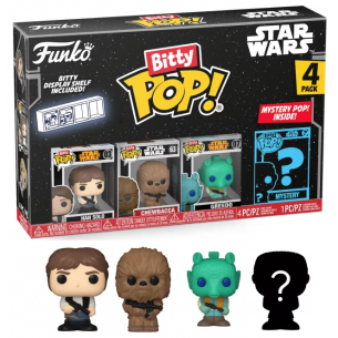 Funko Bitty Pop 4 Pack 2.5cm Star Wars - Han Solo + Chewbacca + Greedo + ?