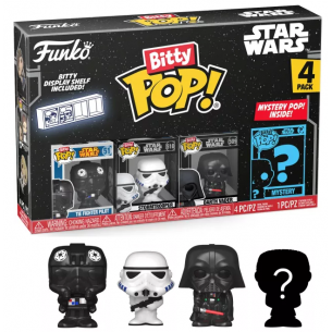 Funko Bitty Pop 4 Pack 2.5cm Star Wars - Fighter Pilot + Stormtrooper + Darth Vader + ?