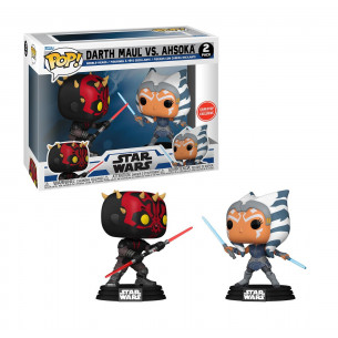 Funko Pop PACK 2 Darth Maul VS Ahsoka - Special Edition GAMESTOP STICKER