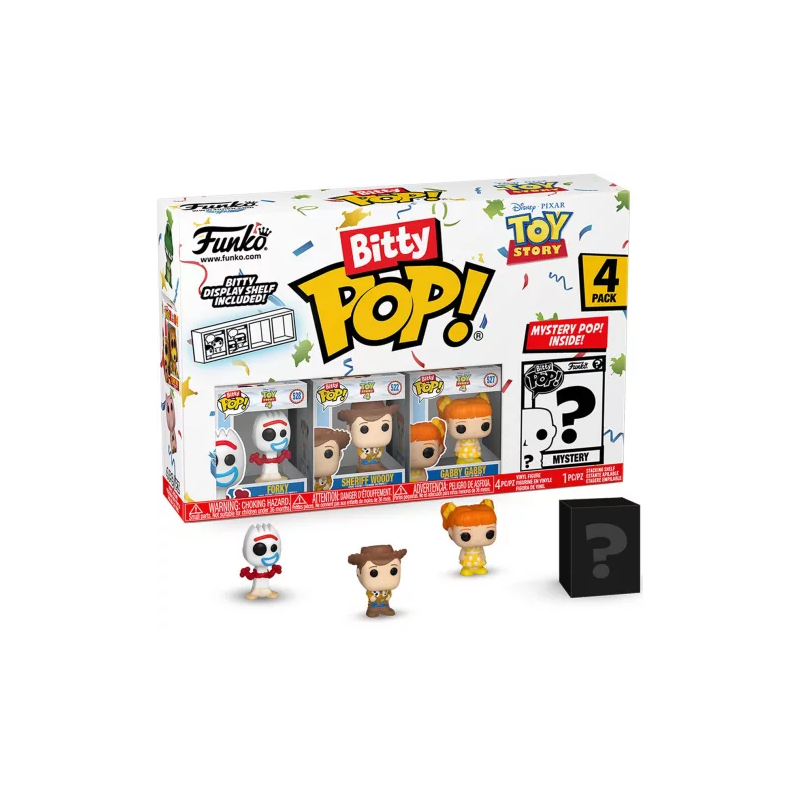 Bitty Pop 4 Pack 2.5cm Toy Story - Forky - Woody - Gabby Gabby - ?