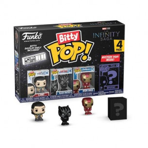 Funko Bitty Pop 4 Pack 2.5cm Marvel - Loki + Black Panther+ IronMan+ ?