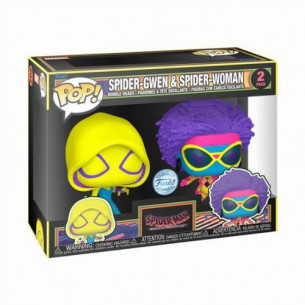 Funko Pop Pack 2 Spider-Gwen y Spider-Woman -  SpiderVerse - Special Edition - Black Light