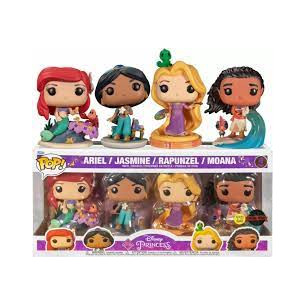 Funko Pop Pack 4 Ariel, Jasmine, Rapunzel, Moana - Disney- Special Edition