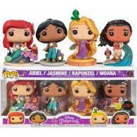 Funko Pop Pack 4 Ariel, Jasmine, Rapunzel, Moana - Disney- Special Edition