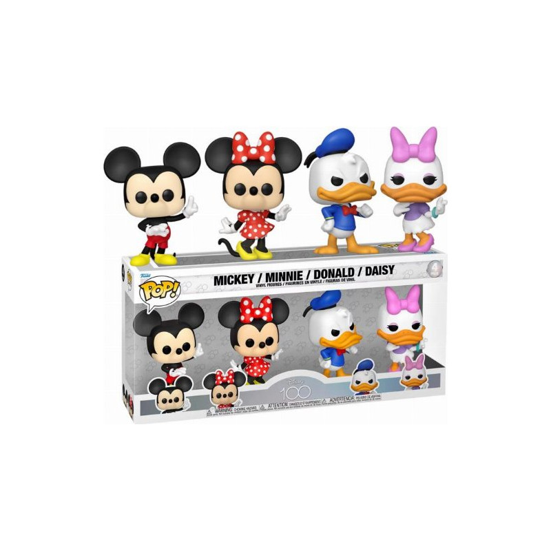 Funko Pop PACK 4 Mickey, Minnie, Donald y Daisy - Special Edition - Disney