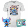 Funko Pop & Camiseta Stitch Ukelele - Special Edition FLOCKED TALLA XL