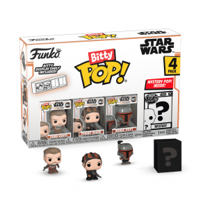 Bitty Pop 4 Pack 2.5cm Mandalorian Cobb + Fennec + Boba Fett + ?