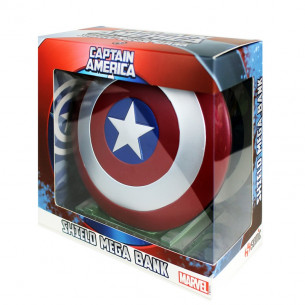 Hucha Escudo Capitan America 25cm de Diametro CAJA DESCOLORIDA