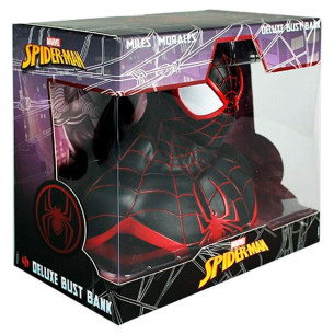 Hucha Busto Spiderman Miles Morales 20cm CAJA DESCOLORIDA