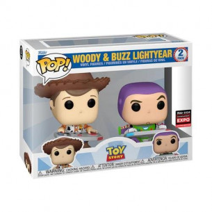 Funko Pop PACK 2 Woody & Buzz Lightyear - Toy Story - Disney - EXPO 2024