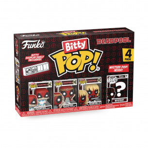 Funko Bitty Pop 4 Pack 2.5cm Deadpool - Sleepover + Larp + Heavy Metal + ?