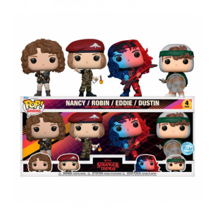 Funko Pop Pack 4 Nancy, Robin, Eddie y Dustin - Stranger Things - Special Edition