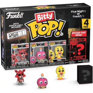 Funko Bitty Pop 4 Pack 2.5cm Five Nights ta Freddys - Foxy the Pirate + Cupcake + Chica + ?