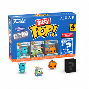 Funko Bitty Pop 4 Pack 2.5cm Pixar - Sully + Mike Wazowski + Nemo + ?