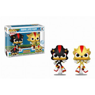 Funko Pop PACK 2 Shadow y Super Shadow - Sonic - - Special Edition Glows in the Dark