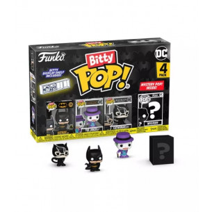 Funko Bitty Pop 4 Pack 2.5cm DC- Batman + The Joker + Catwoman + ?