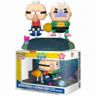 Funko Pop 126 Chico Percebe y Sirenoman en Coche Invisible - Bob Esponja - Special Edition
