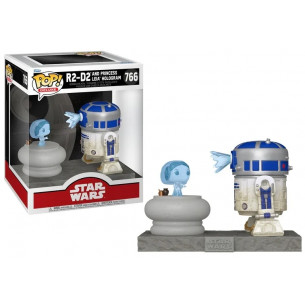 Funko Pop 766 R2-D2 con Holograma de Princesa Leia - StarWars - 6"