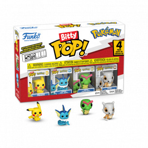 Funko Bitty Pop 4 Pack 2.5cm Pokemon - Pikachu - Vaporeon - Caterpi - Cubone