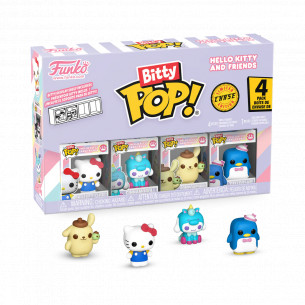 Funko Bitty Pop 4 Pack 2.5cm Hello Kitty - Hello Kitty - Cinnamoroll - Pompompurin - Tuxedosam