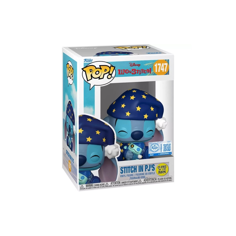 PRE-PEDIDO Funko Pop 1747 Stich in Pijama - Glow in the Dark - Special Edition - Disney