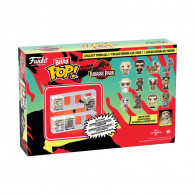 PRE-PEDIDO Bitty Pop 4 Pack 2.5cm - Ellie Sattler + Ian Malcolm + Triceratops + Figura Bitty Pop! sorpresa - Jurassic Park