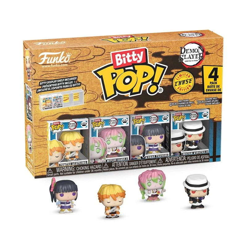 PRE-PEDIDO Bitty Pop 4 Pack 2.5cm - Zenitsu + Mitsuri  + Kanao + ? - Demon Slayer