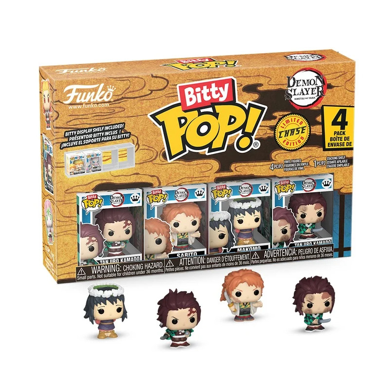 PRE-PEDIDO Bitty Pop 4 Pack 2.5cm - Tanjiro - Sabito - Makomo + ? - Demon Slayer