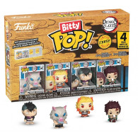 PRE-PEDIDO Bitty Pop 4 Pack 2.5cm - Inosuke + Rengoku + Genya + ? - Demon Slayer