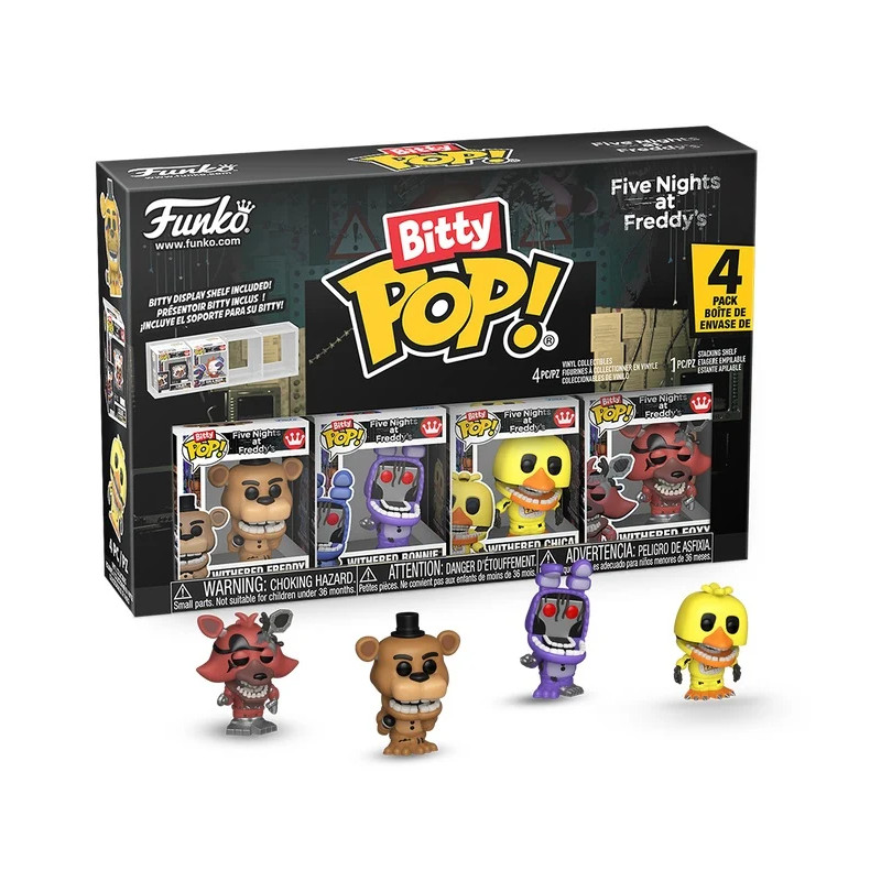 PRE-PEDIDO Funko Bitty Pop 4 Pack 2.5cm FNAF - Freddy - Bonnie - Chica - Foxy