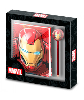 Pack Libreta Y Lapiz Iron Man - Marvel