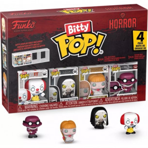 PRE-PEDIDO Bitty Pop 4 Pack 2.5cm The Crooked Man + Annabelle + La Monja + Pennywise