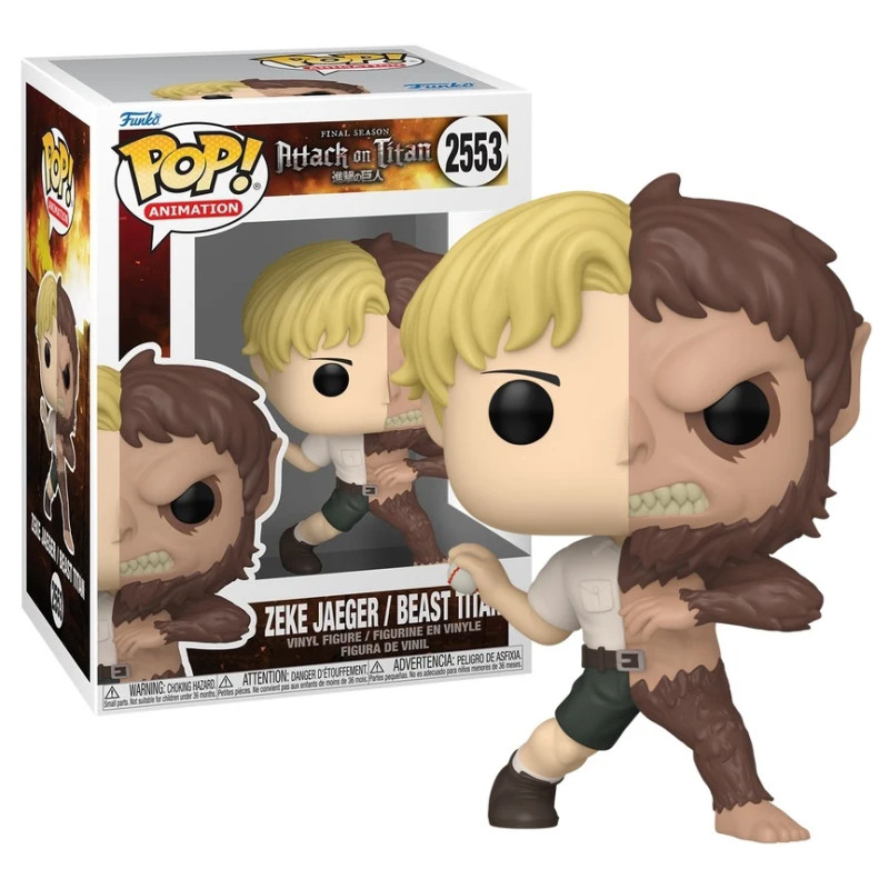 PRE-PEDIDO Funko Pop 2553 Zeke Jaeger/Beast Titan - Ataque de Los Titanes