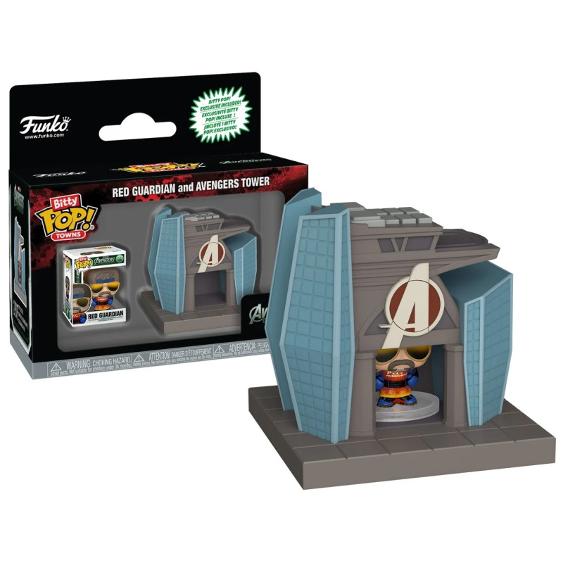 PRE-PEDIDO Bitty Red Guardian &amp; Avengers Tower - Marvel | Super Arcade
